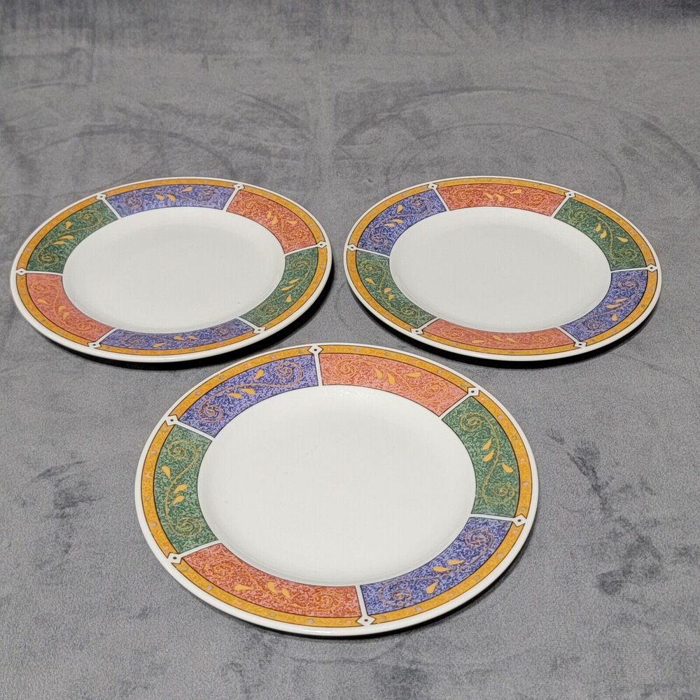 Set Of 3 Majesticware Persia Stoneware Salad Plates
